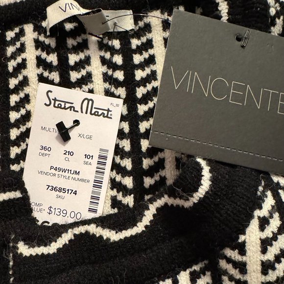 Vincente  NWT Sz XL  Aztec Fringes 3/4  Bell Sleeves Cardigan Sweater - Picture 3 of 13